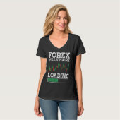 Forex 億万長者 ローディング 裏印刷 Forex Tシャツ (正面フル)