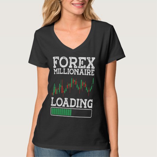 Forex 億万長者 ローディング 裏印刷 Forex Tシャツ (正面)