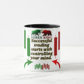 Forex King Trading Motivation Mug – Bull and Bear  マグカップ (中央)