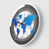 Forex Markets Timezone Clock GMT +0 ラージ壁時計 (傾斜)