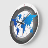 Forex Markets Timezone Clock GMT+2 hr ラージ壁時計 (傾斜)