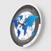 Forex Markets Timezone Clock GMT-6 ラージ壁時計 (傾斜)