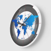 Forex Markets Timezone Clock GMT-8 ラージ壁時計 (傾斜)