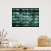 Forex Trading Online and with US Dollar Graph ポスター (キッチン)