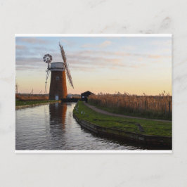 Forey Norfolk Broadsの夕焼けはがき ポストカード