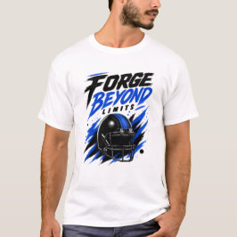 Forge Beyond Limits フットボールヘルメットデザイン | Motiv Tシャツ