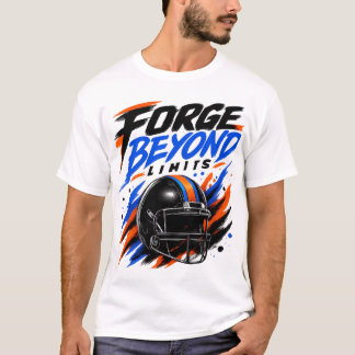 Forge Beyond Limits フットボールヘルメットデザイン | Motiv Tシャツ