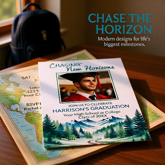 Forge Your Own Path Adventure Grad Party 招待状