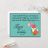 Forget about the past, you can’t -Funny Birthday  カード (正面/裏面インサイチュ)