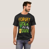 Forget Luck Pet My Duck Animal St Patrick's Day Vi Tシャツ (正面フル)