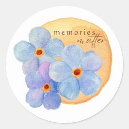 Forget-Me-Not ALZ Awareness Sticker ラウンドシール
