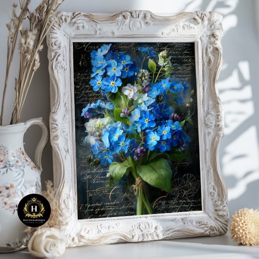 Forget-Me-Not Blue Floral Decoupage 薄葉紙