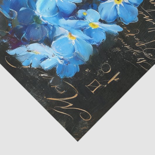 Forget-Me-Not Blue Floral Decoupage 薄葉紙 (詳細)