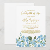 Forget me not Celebration of Life Funeral 招待状 (正面/裏面)