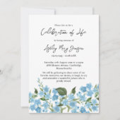 Forget me not Celebration of Life Funeral 招待状 (正面)