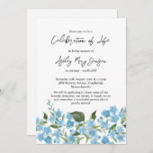 Forget me not Celebration of Life Funeral 招待状 (正面/裏面)