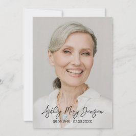 Forget me not Celebration of Life Photo Funeral  招待状