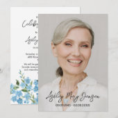 Forget me not Celebration of Life Photo Funeral  招待状 (正面/裏面)