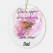 Forget-me-Not Christmas Bauble Robins Appear セラミックオーナメント (左)