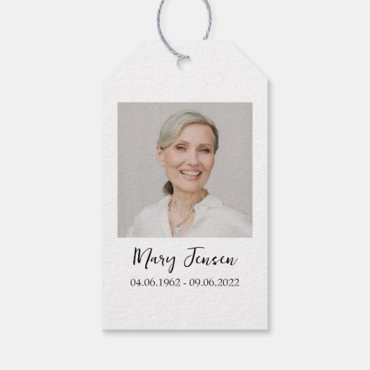 Forget me not Cross Memorial Funeral Seed Packet  ギフトタグ (裏面)