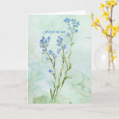 Forget me not Custom Watercolor Garden Flower カード (黄色い花)