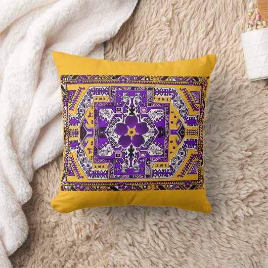 Forget me Not flower Lumbar Pillow クッション (ブランケット)