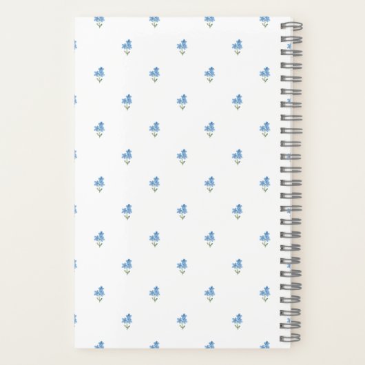 Forget Me Not Flower Personalized Journal Notebook ノートブック (裏面)