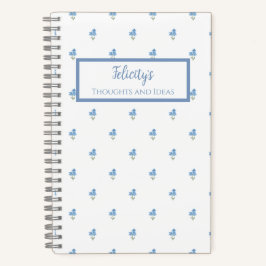 Forget Me Not Flower Personalized Journal Notebook ノートブック