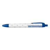 Forget Me Not Flowers Custom Name  青ボールペン (トップ)