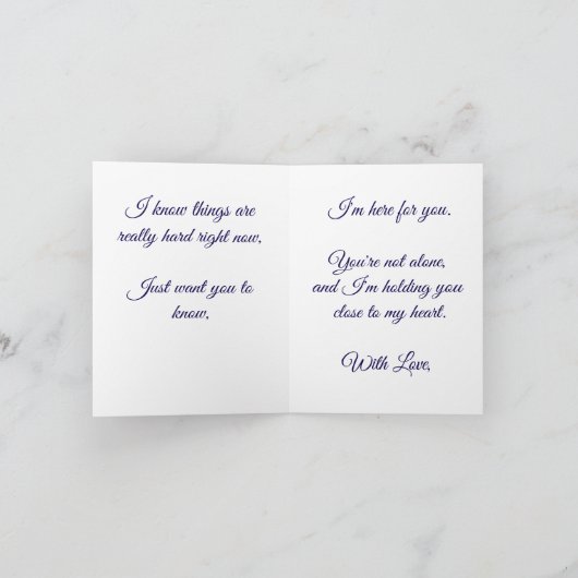 Forget-Me-Not Folded Greeting Card カード (内部)