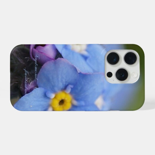 Forget-me-not forever and ever! iPhoneケース (裏面横)