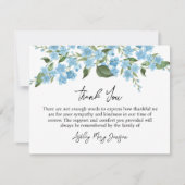 Forget me not Funeral Thank You Card Bereavement サンキューカード (正面)