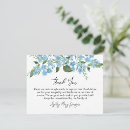Forget me not Funeral Thank You Card Bereavement サンキューカード