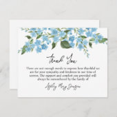 Forget me not Funeral Thank You Card Bereavement サンキューカード (正面/裏面)