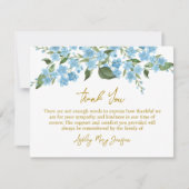 Forget me not Funeral Thank You Card Bereavement サンキューカード (正面)