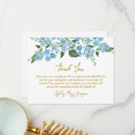 Forget me not Funeral Thank You Card Bereavement サンキューカード
