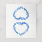 Forget-me-not heart art wedding blue white プレイスカード (外部開封)