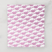 Forget-me-not heart art wedding pink white プレイスカード (内部開封)