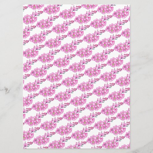 Forget-me-not heart art wedding pink white 招待状 (裏面)