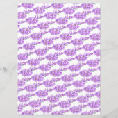 Forget-me-not heart art wedding purple white 招待状 (裏面)