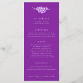 Forget-me-not heart purple white wedding menus メニュー (裏面)