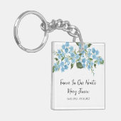Forget me not Memorial Funeral Photo Keychain キーホルダー (正面左)