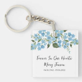 Forget me not Memorial Funeral Photo Keychain キーホルダー