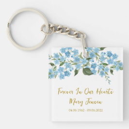 Forget me not Memorial Funeral Photo Keychain キーホルダー