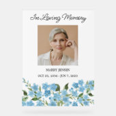 Forget me not Memorial Photo Funeral アクリルサイン (正面)