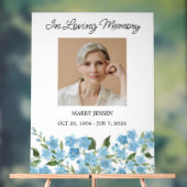 Forget me not Memorial Photo Funeral アクリルサイン (ニュートラル)