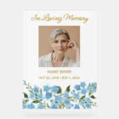 Forget me not Memorial Photo Funeral アクリルサイン (正面)