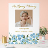 Forget me not Memorial Photo Funeral アクリルサイン (ウェディング)