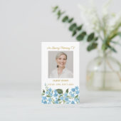 Forget me not Memorial Photo Funeral Prayer Card 名刺 (スタンド正面)