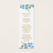 Forget me not Photo Funeral Memorial Bookmark (裏面)